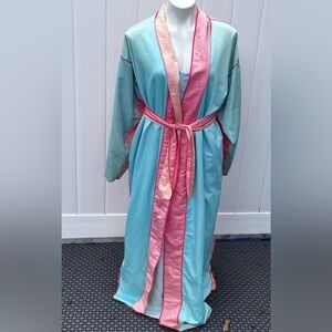 Fernando Sanchez Nightgown Slip And Dressing Robe Set Vintage
